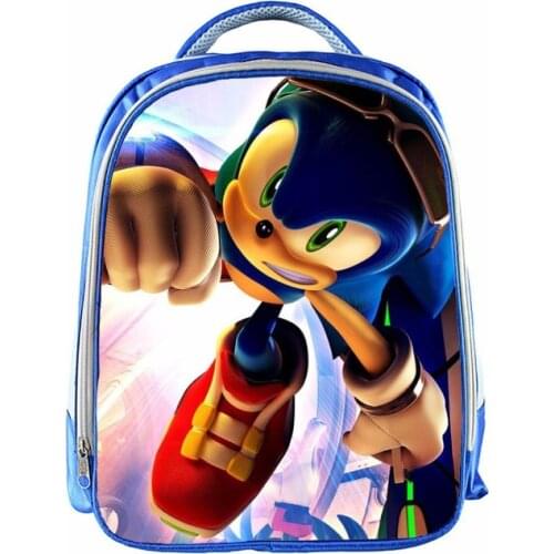 13 Inch Cartoon Mario Bros Sonic Kids Backpack Kindergarten School Bag Children Printing Backpack Girls Boys Mochila