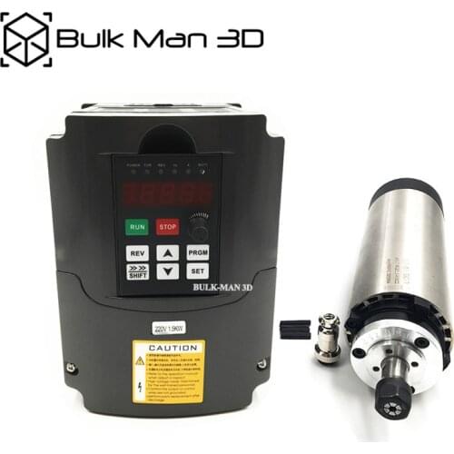 CNC Spindle 1.5KW 220V Air Cooled Router Spindle Motor + VFD Inverter For OX CNC, Workbee Engraving Milling Machine