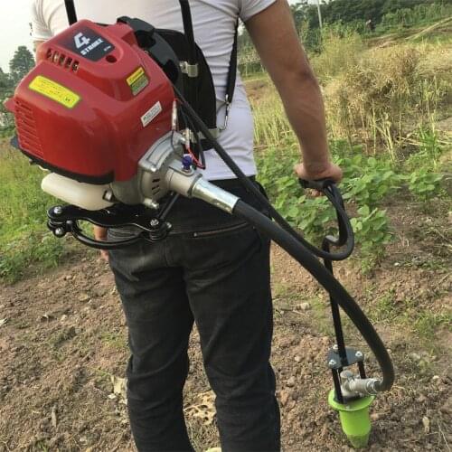 Knapsack type tobacco planter,punching machine,trimmer,multi-function brush cutter,planting gasoline mower drilling hole digger