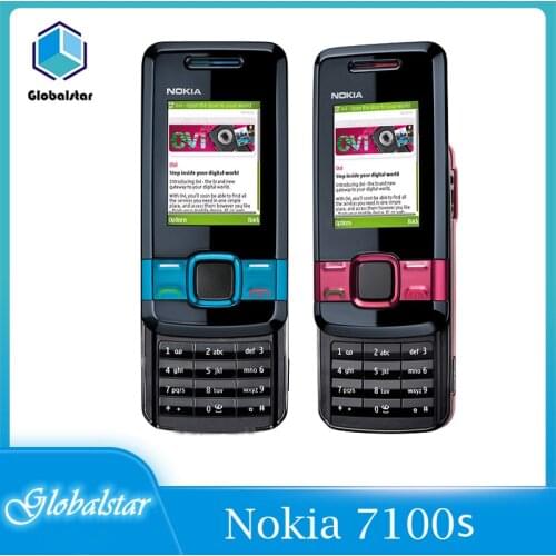 Nokia 7100s Refurbished original Unlocked Slide Nokia 7100 Supernova Mobile phone 7100S cell phone with Bluetooth refurbished