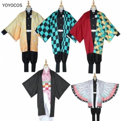 YOYOCOS Demon Slayer Cosplay Costume Kamado Nezuko Kochou Shinobu Agatsuma Zenitsu Kanroji Mitsuri Tsuyuri Kanawo Halloween