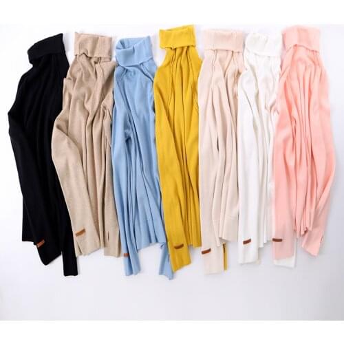 Womens Turtleneck Loose Warm Sweaters 2021 Women Jumper Long Sleeve Thick Sweater Oversize knitting Shirts Autumn Winter Female