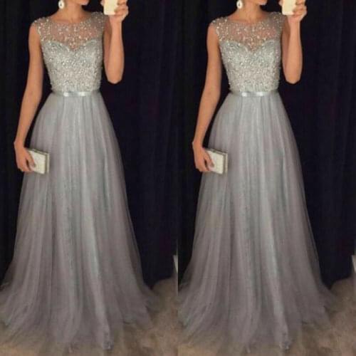 Women Formal Wedding Bridesmaid Party Ball Prom Gown Long Dress