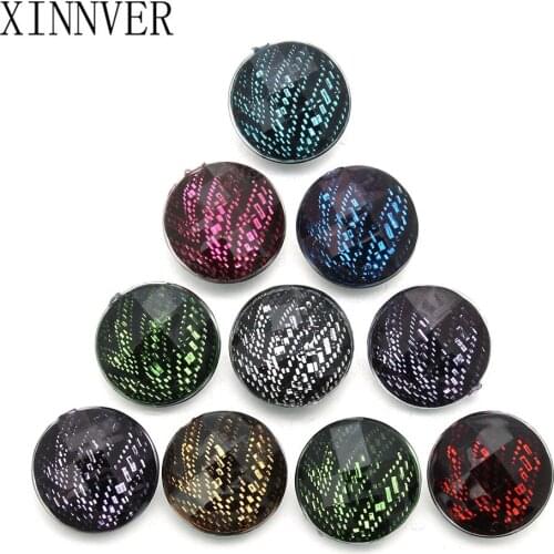 10pcs/lot Mixed 18mm Snaps 8 Colorful Charm Alloy Resin Snaps Buttons Fit Snap Jewelry Snaps Bracelets Bangles