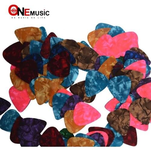 100Pcs Cellouid Acoustic Electric Bass Gutiar pick plectrum guitarra musical instrument 0.46mm/0.71mm/0.96mm Guitar pick