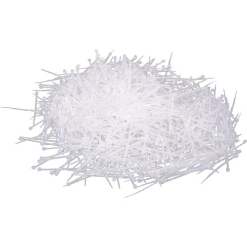 1000 Pcs White Plastic Cable Zip Tie Fasten Wrap 60mm x 2mm