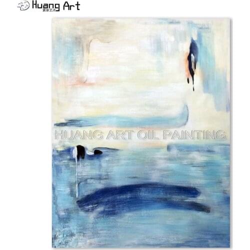 2018 Newest Blue Abstract Oil Painting in Stock Handmade Painting on Canvas for Living Room Decoration Wall Painting Art