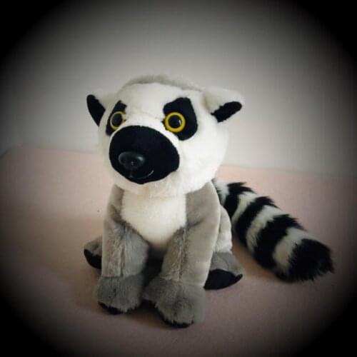 2019 Ring-tailed Lemur Monkey Plush Toys Simulation Giant Squid Stuffed Toys Cute Land Animal Dolls for Kids Boys Girls Gift