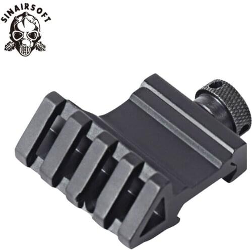 45 Degree Angle Tactical 20mm Picatinny Weaver Laser Base Adapter Aluminum Offset 4 Slot Side Rail RTS Paintball Shooting Target