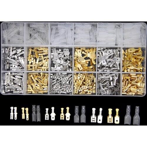 540/450/360Pcs Insulated Male Female Wire Connector 2.8/4.8/6.3mm Electrical Wire Crimp Terminals Spade Connectors Assorted Kit