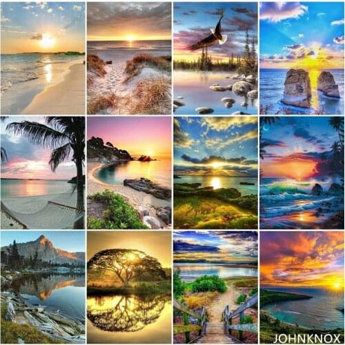 Diamond Painting Beach Landscape 5D Diy Diamond Embroidery Full Round& Square Drill Diamond Mosaic Cross Stitch Home Decor