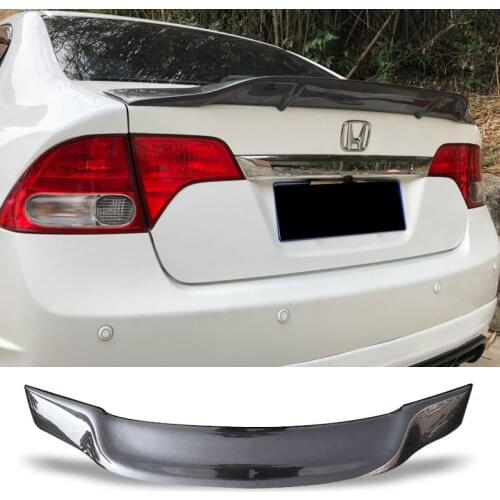 Car Trunk Spoiler Carbon Fiber FRP Auto Rear Trunk Wing R For Honda Civic 2006 - 2011 Style Accessories Spoiler