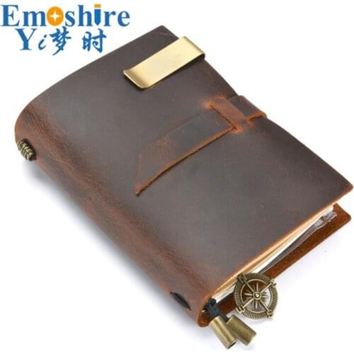 New Travel Notebook Retro Insert Terms Leather Notebook Manual Loose-leaf Note Book Leather DIY Personal Diary Note Pad N159