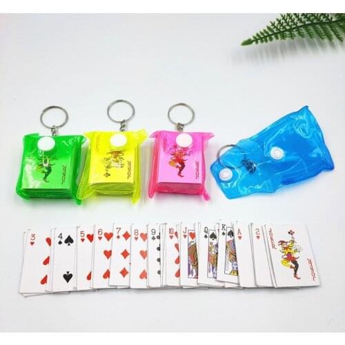 1pc Portable Mini Playing Cards Poker Keychain Small Board Game Key Chain 4×3cm Au09 21 Dropshipping