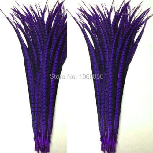 EMS free shipping 80pcs 30-35inch 80-90cm Purple dyed pheasant tail feather,Lady amherst side tails,Lady pheasant feather