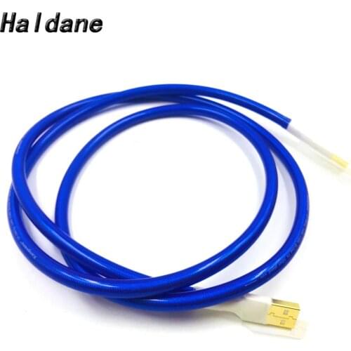 Haldane HIFI 7nOCC silver-plated braid USB 2.0 Type A to B Male Interconnect Cable USB Sound Card DAC to USB Audio Digital cable