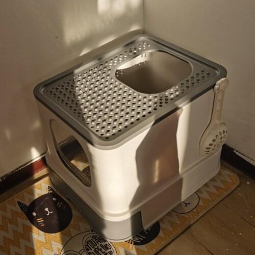 Drawer-type cat litter basin anti-sand fully enclosed anti-spatter drawer-type large large cat toilet environmental protection m