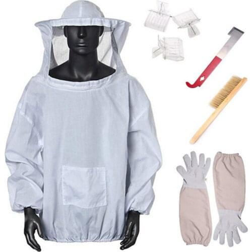Beekeeping suit 5cps bee suit glove scraper beekeeping suit anti-bee suit protective suit bee gear bee keeping suit