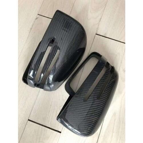 Osmrk Door Side Wing Mirror Chrome Cover Rear View Cap Accessories with carbon fiber for Mercedes-Benz GLE X292