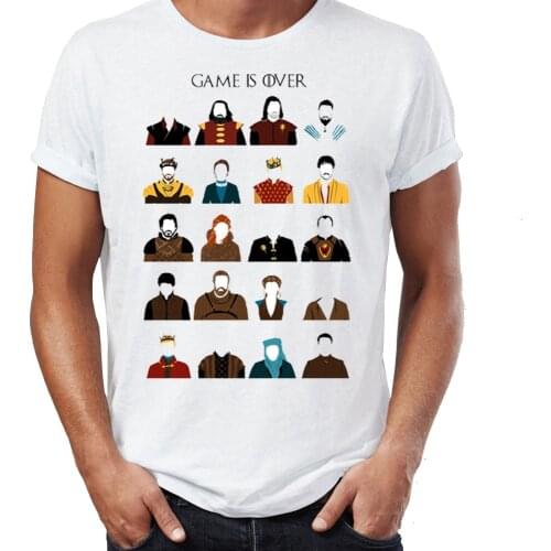 Summer Mens T-shirt Game Is Over Dead Characters Awesome Artwork Printed Tshirt Tees Tops Harajuku Streetwear