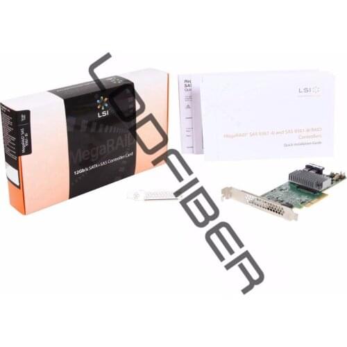 LODFIBER for LSI Logic LSI00417 MegaRAID 8-Port SAS 9361-8i SGL PCIE3.0 x8 Card, RAID Supported