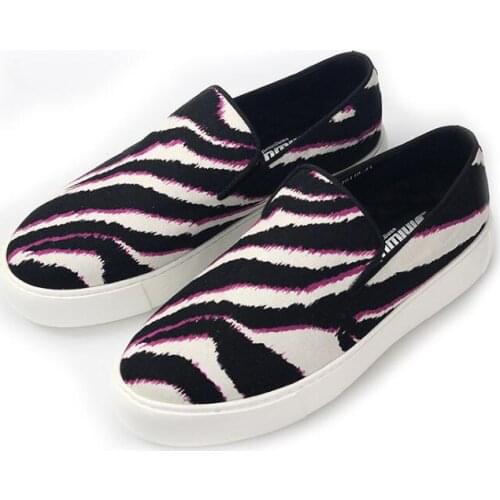 New Fashion Slip on stripe shoes for men Genuine leather Loafers Round toe casual shoes handmade increase men shoes