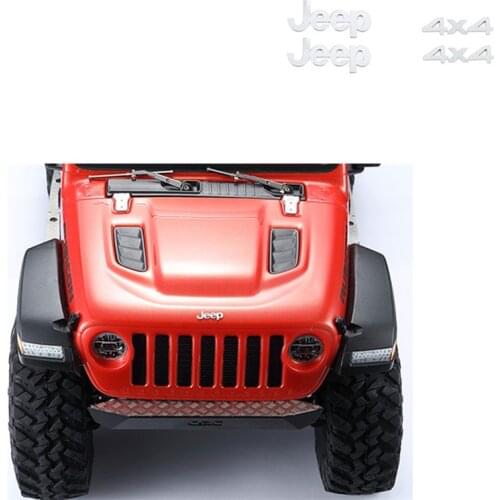 DJ Jeep Metal Stereo Car Logo 4*4 Stereo Car Shell Axial Scx10 Third Generation Jeep Rc Car Upgrade Accessories Crawler