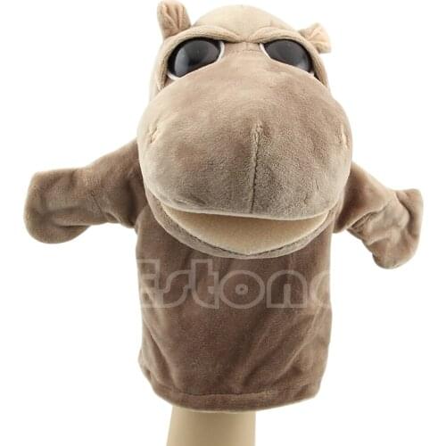 Cute Children Kid Plush Velour Animal Hand Puppet Chic Designs Learning Aid Toys C5AF