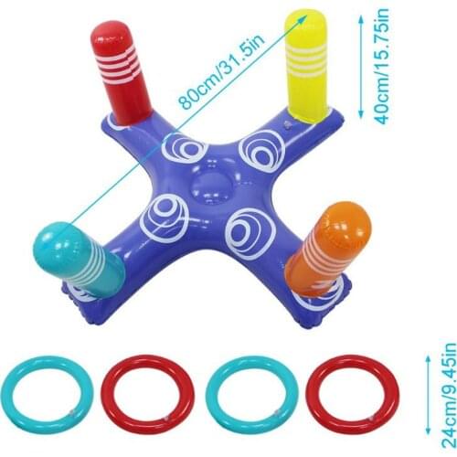 Inflatable Ring Toss Toy Water Floating Swimming Pool Inflatable Toy Kids Adults Interactive Throwing Ring Game for Beach