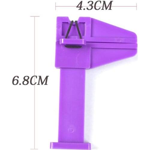 New 10pcs/lot purple Beauty Nail Art Tools Nails Pinch Clamp Nail Art Locator for UV Gel and Acrylic Finger Manicure Tool