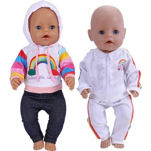 18 Inch Doll Clothes Big Flowers Suit Interactive Toys for Girls Baby New Born Fit 43 cm Doll Reborn Clothes Dolls Accessories