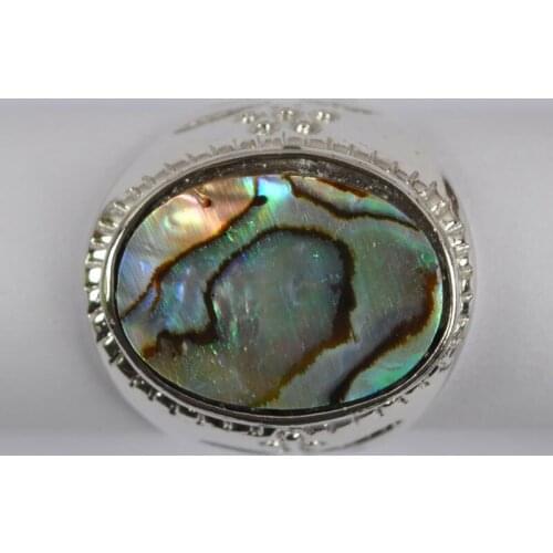 New Zealand Abalone Shell Oval Finger Ring Jewelry For Woman Gift X063