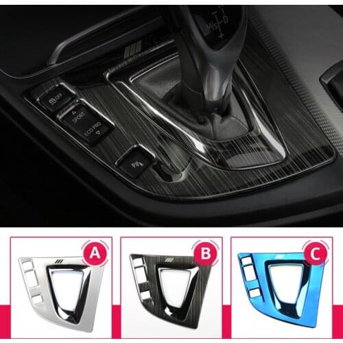 Stainless Steel Gear Shift Control Panel Decor Cover For bmw F30 F34 Car Styling Sticker Interior Trim 3 series 320i Accessories