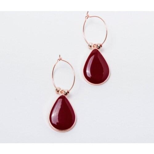 Drop Cabochons Earrings