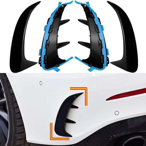 For Mercedes A Class W177 Sedan A180 A200 A220 A250 A35 2019 2020+ Rear Bumper Trim Lip Spoiler Side Fender Canards Fin Splitter