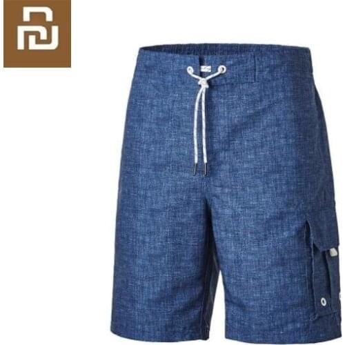 Youpin New Mens tool bag beach pants Loose fashion Man Beach Shorts Quick drying Water repellent fabric