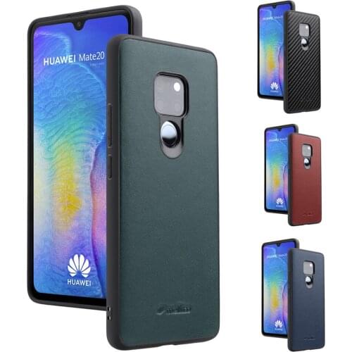 4 Colors New Luxury Cowhide Back Cover For Huawei Mate 20 Real Genuine Leather Phone Case For Huawei Mate20 Pro X Dark Green