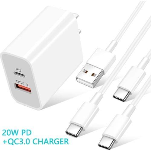 65W USB C Charger Quick Charge QC4.0 PD3.0 USB-C Cable Type C Fast USB Charger For Macbook iPhone12 Samsung