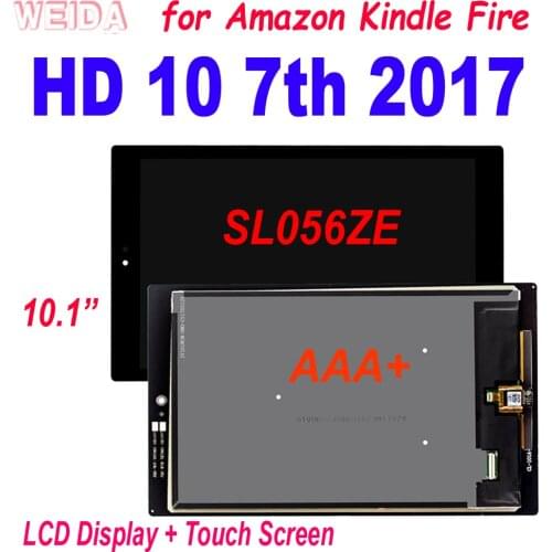 AAA+ 10.1’’ LCD for Amazon Kindle Fire HD 10 7th Gen SL056ZE 2017 LCD Display Touch Screen Digitizer Assembly for HD 10 2017 LCD