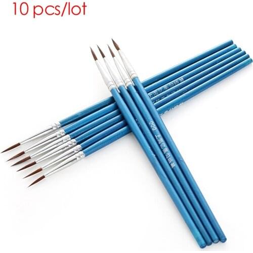 10 Pcs/Lot Point Tip Line Drawing Pen Nylon Fiber Hair Line Pen Artist Paint Brush Fondant Cake Decorating Pastry Baking Tools