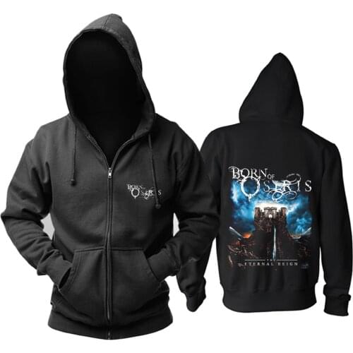 10 Kinds Science Fiction Zipper Born Of Osiris Rock Cotton Hoodies Punk Hardrock Heavy Metal Sweatshirt Fleece Brand Clothing