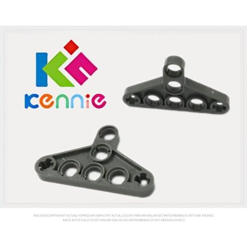 100pcs/lot Kennie DIY MOC Compatible with hi-tech accessories building blocks NO.99773 dark gray 3x5 triangular arm thin