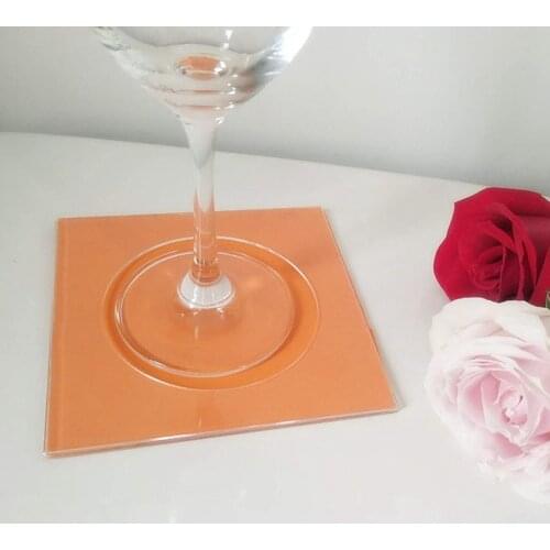 2 PCS Acrylic Cocktail Napkin Holder Square Coasters Shatterproof Home Decor