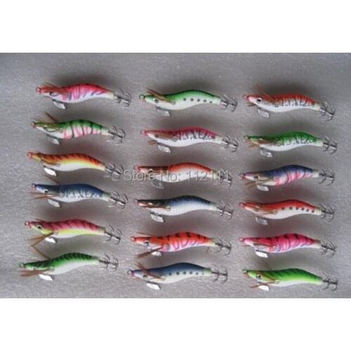 20pcs fishing lure , squid jigs ,squid hook,1.5# ,6cm , 4.5g, random colour mixed