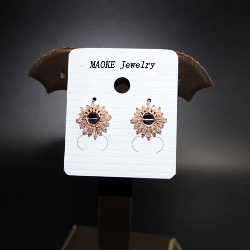 Promotions Sun Flower Earrings Irregular Petals Gold and SV Elegant Epoxy Earrings Fashion Jewelry for Womens Gifts