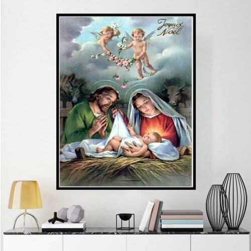 New 5D DIY The son of Adam and eve was born Diamond embroidery square and round Diamond mosaic Home Decoration Painting
