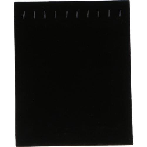 Velvet 10 Hooks Necklace Chain Pendant Holder Display Stand Pad