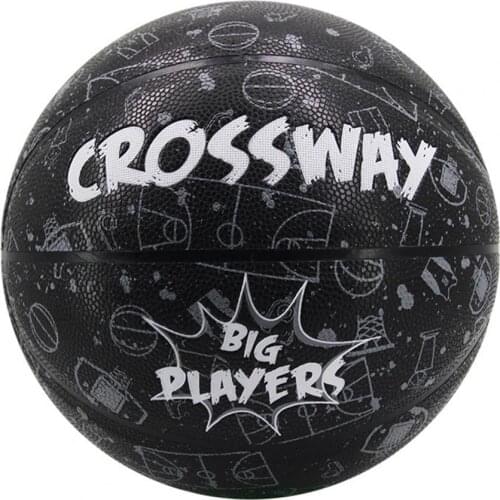 Crossway Basketball Cute Printed Candy Colors Flat Resistant School Children Training Basketbal with Inflator for Hardwood Court