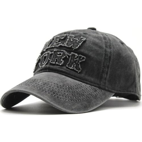 Brand New York Baseball Caps Washed Cotton Men Women Gorras Snapback Hat Summer Solid Color Letter Embroidery Trucker Dad Hat