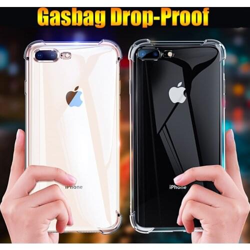 Gasbag 2M Drop Proof Soft Case for iphone XR X 10 XS MAX 7 8 6 6S Plus SE 5S 5 Clear TPU Silicone Full Coverage Protect Cover